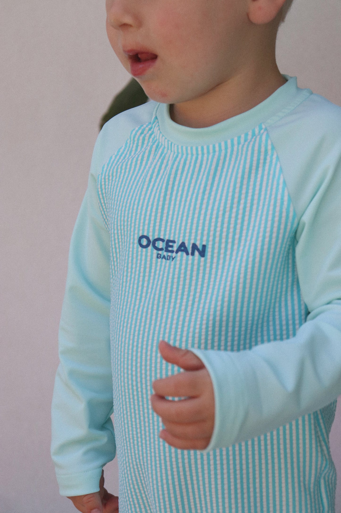 Rashie Zipper - Stripe Blue