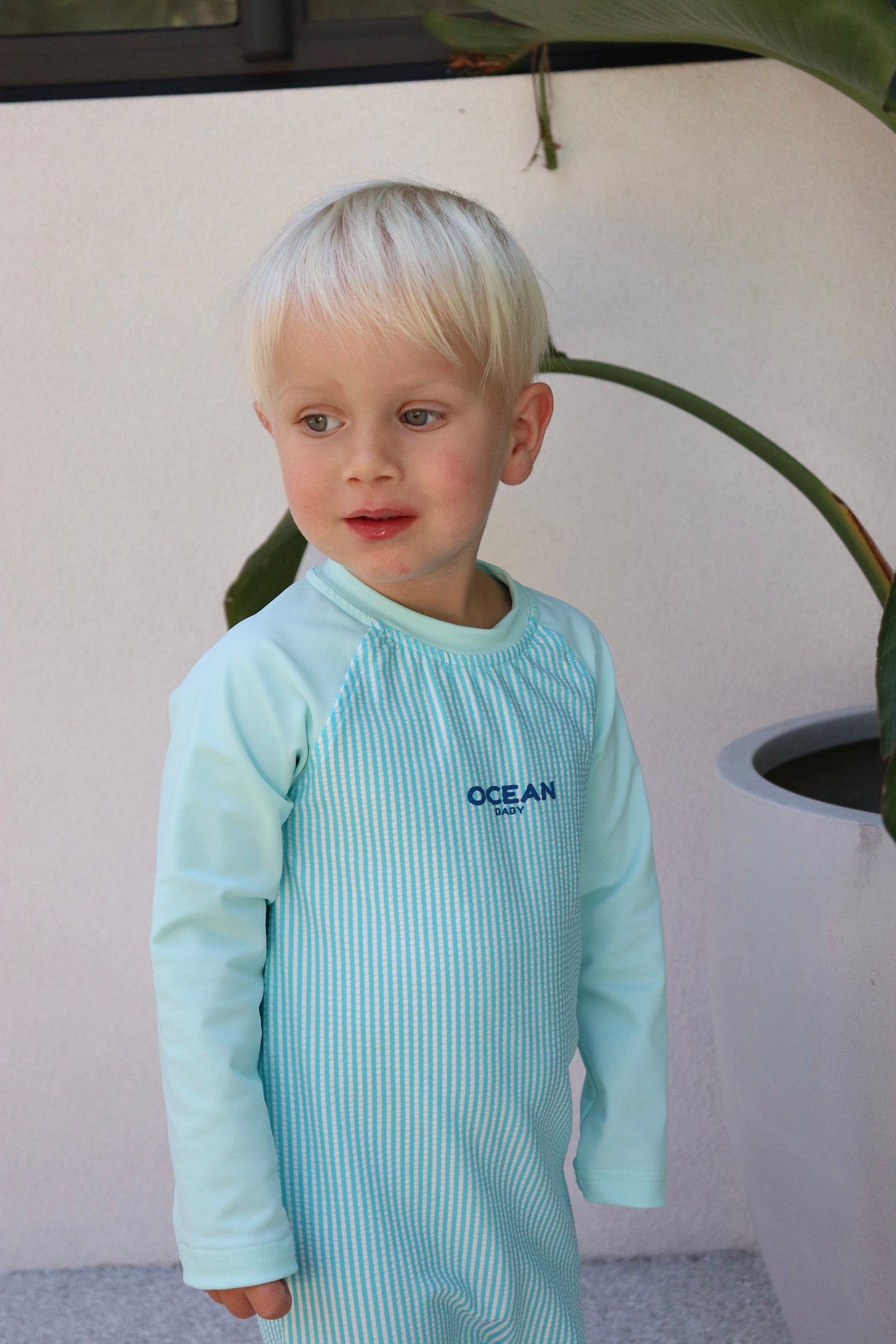 Rashie Zipper - Stripe Blue
