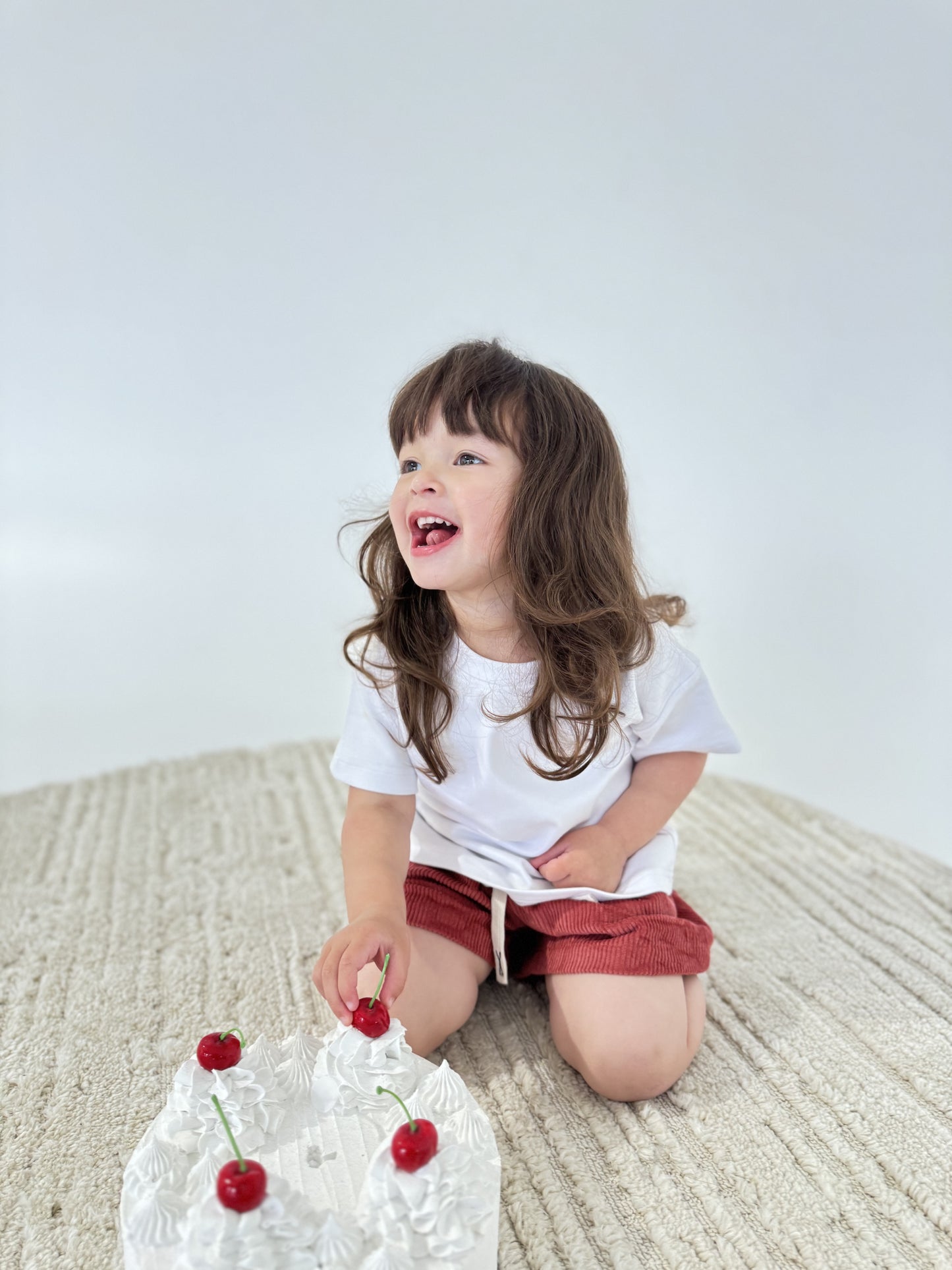 Corduroy Shorts - Red Velvet