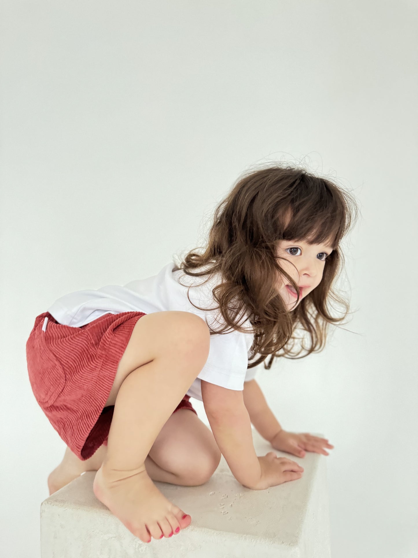 Corduroy Shorts - Red Velvet