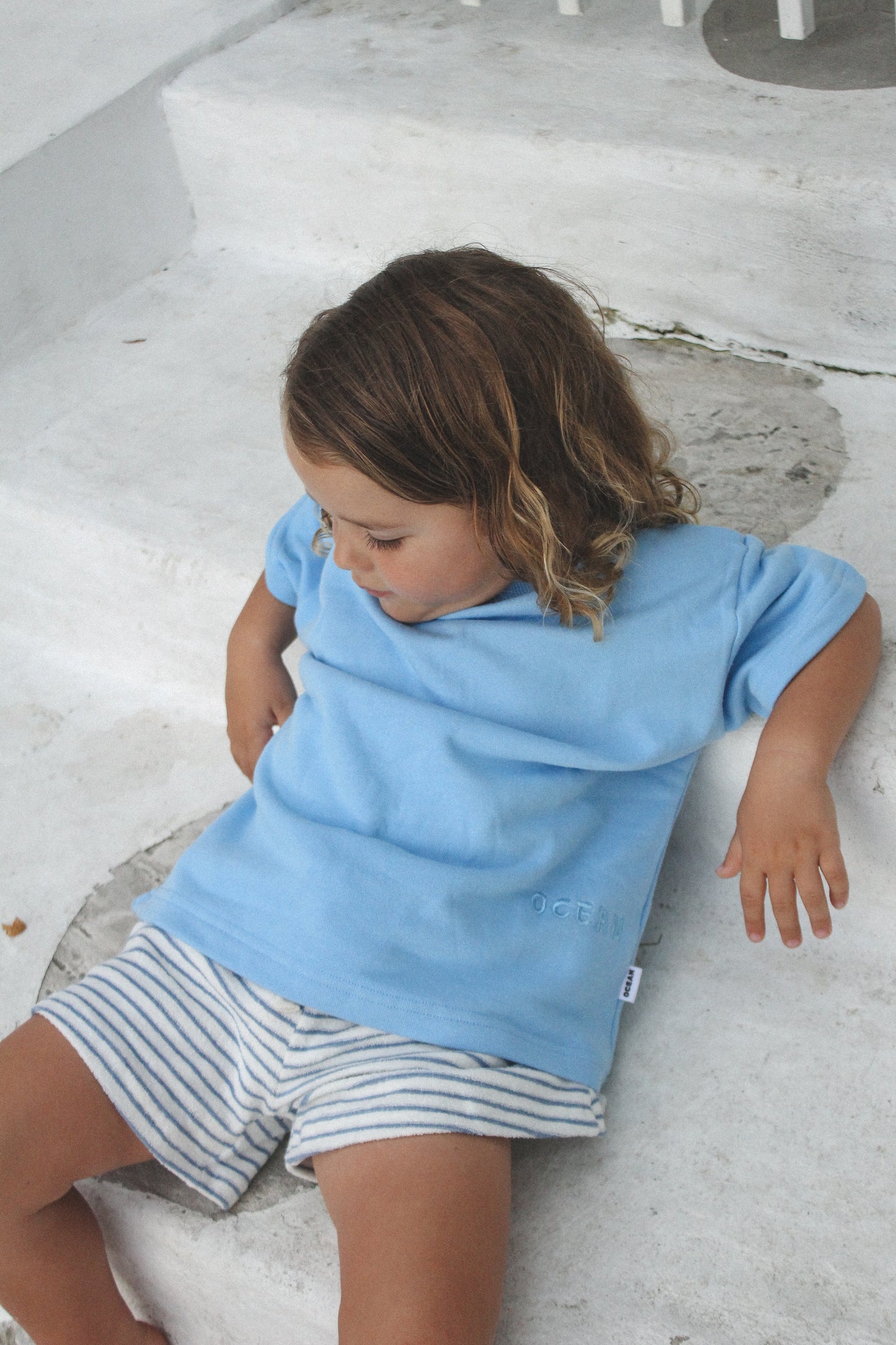 Ocean Blue/Stripe Shorts - Set