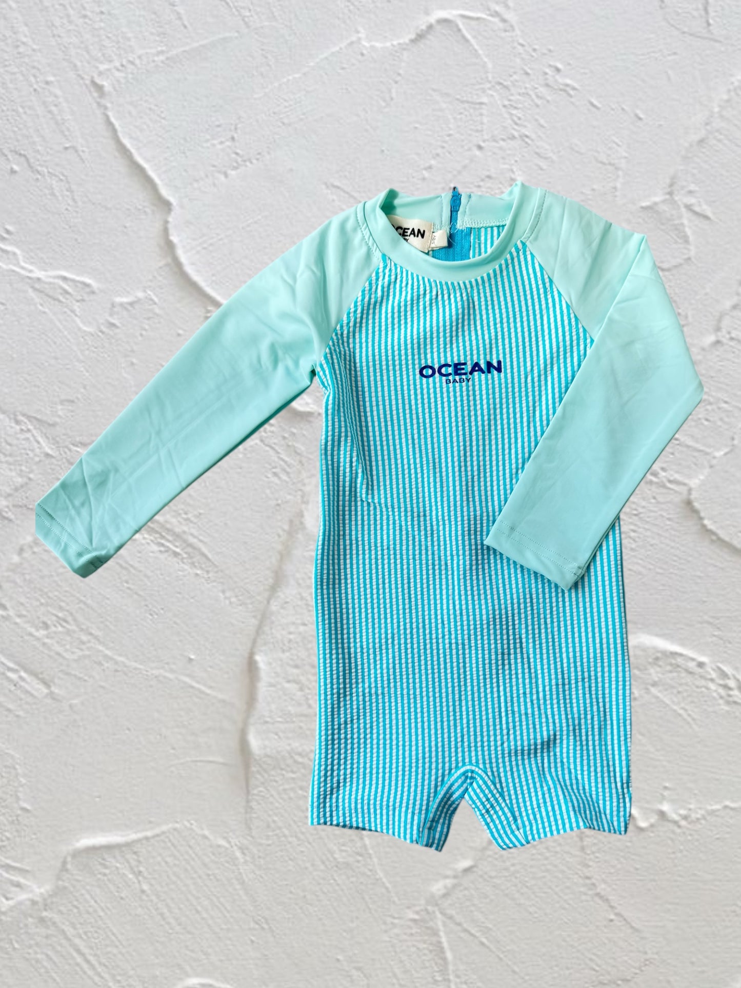 Rashie Zipper - Stripe Blue