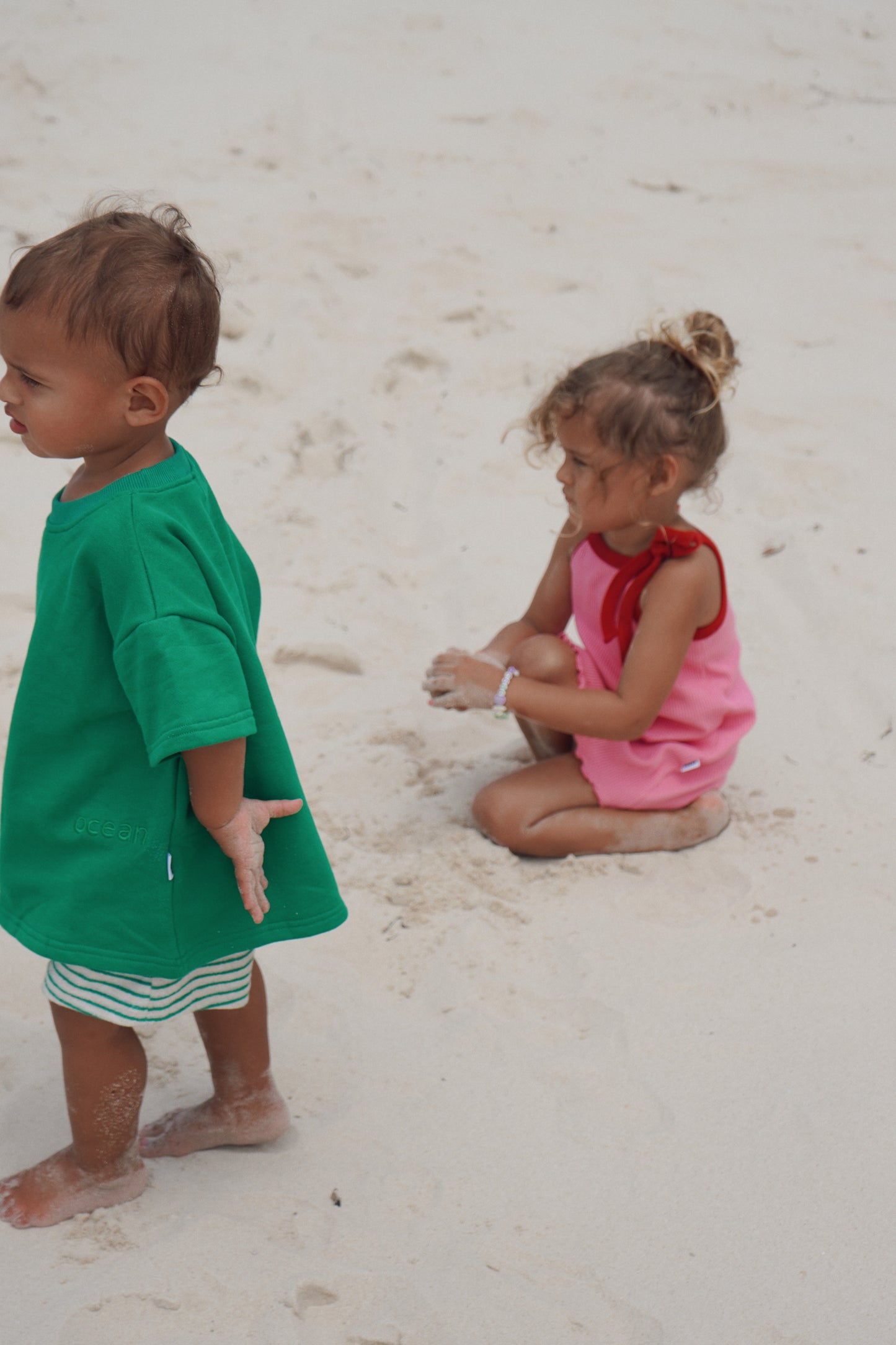 Green/Stripe Shorts - Set