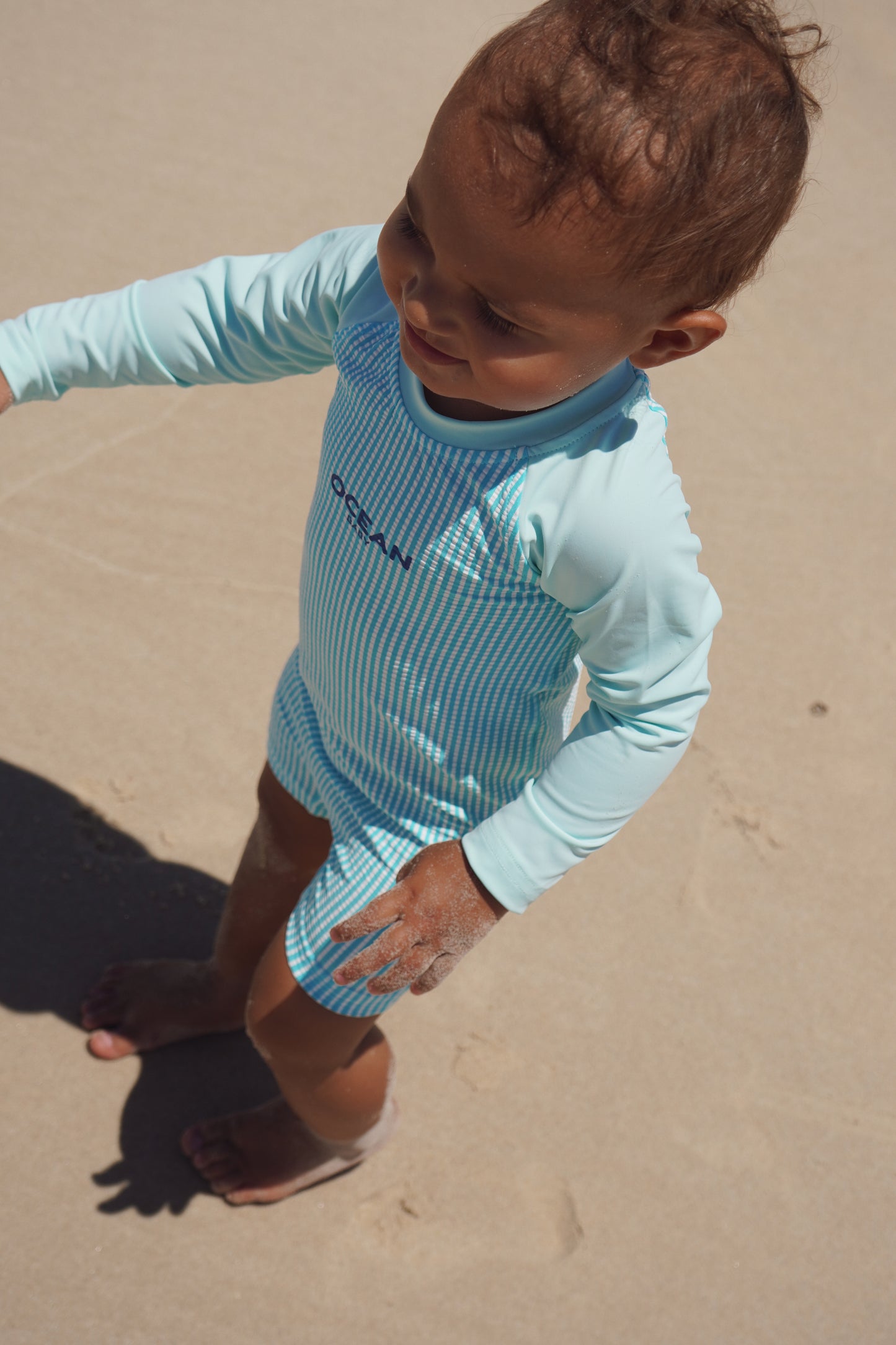 Rashie Zipper - Stripe Blue