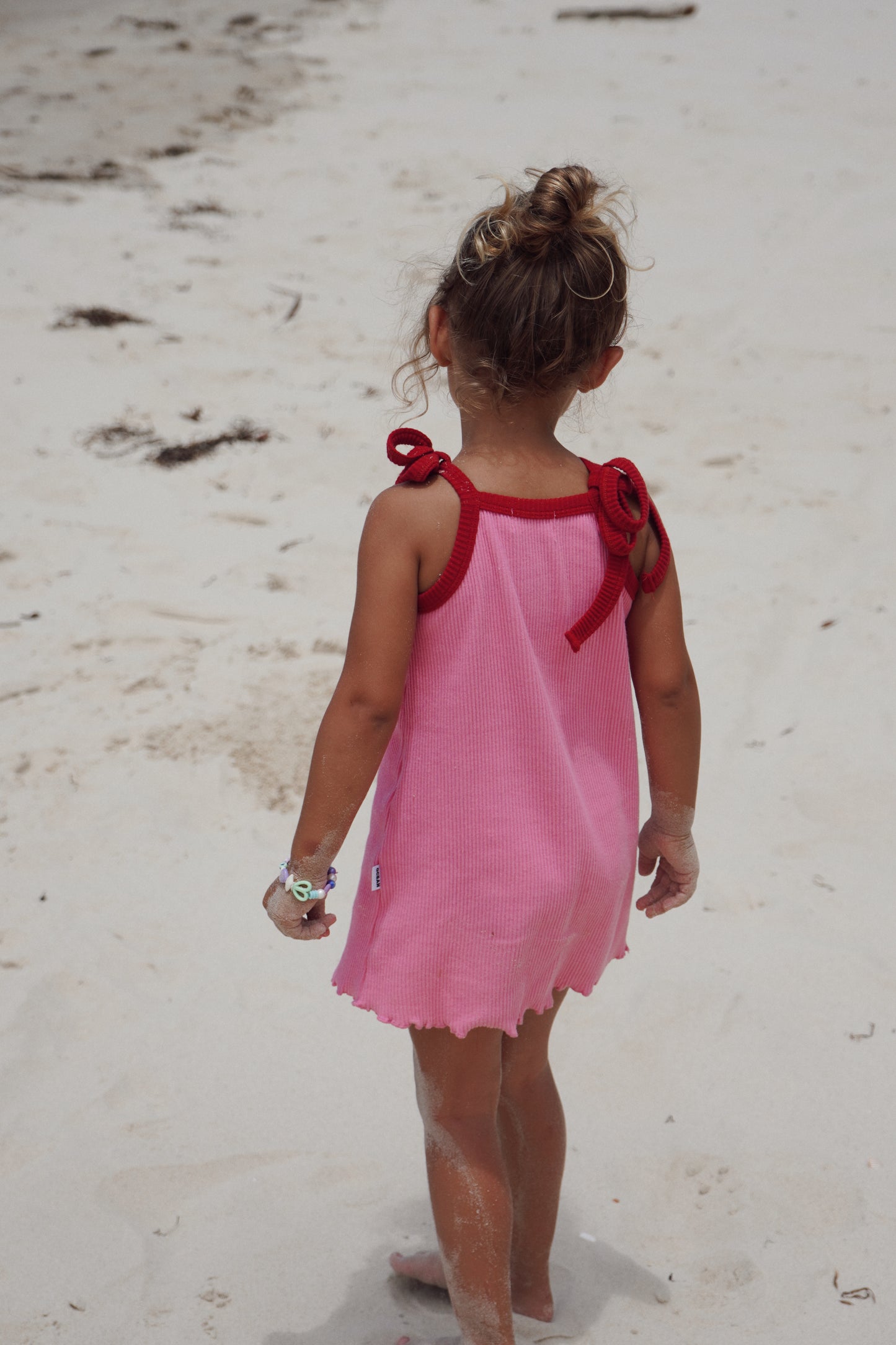 Mini Ribbed Dress - Red/Pink